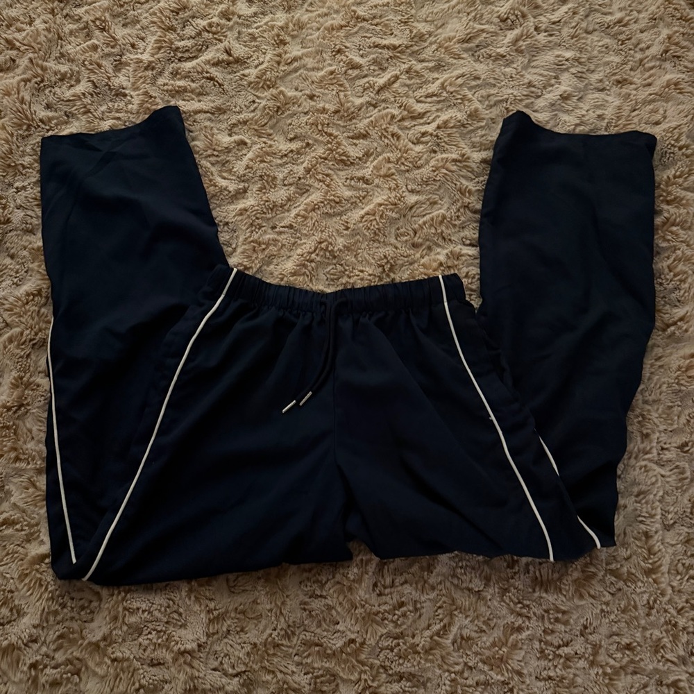 Shein Navy Track Pants with White Stripes